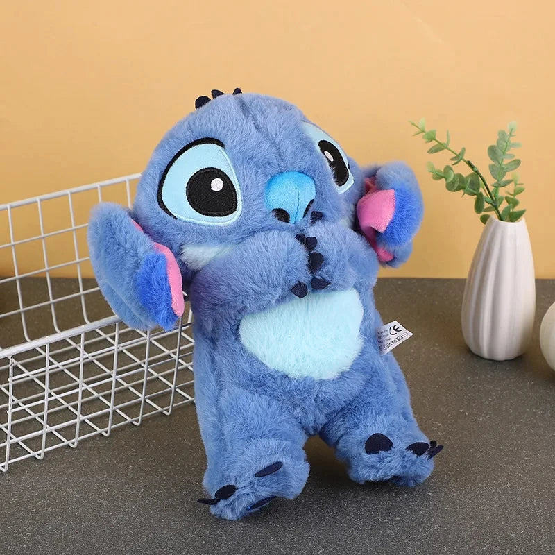 Stitch Plush Doll Breathing Light Child Soothes Toys Pink Angel Anime Cute Baby Music Light Sleep Kid Christmas Birthday Gifts