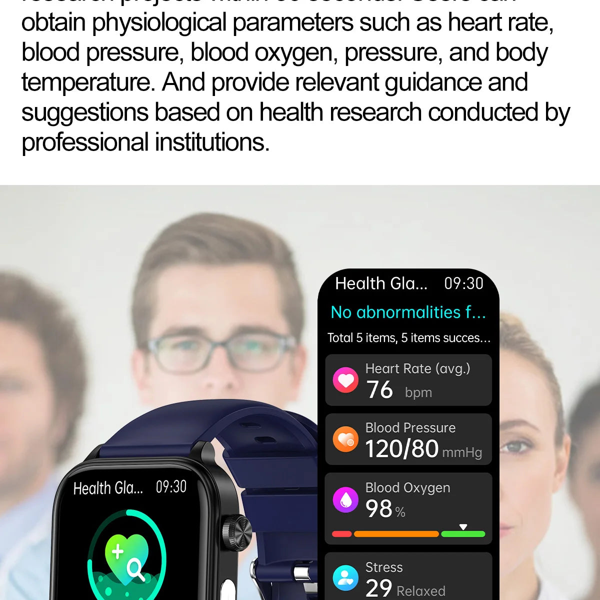 2024New AI Medical Diagnosis Blood Lipids Uric Acid Blood Glucose Smart Watch Men ECG+PPG Voice Bluetooth Call Health Smartwatch