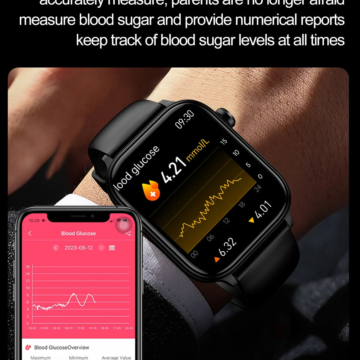 2024New AI Medical Diagnosis Blood Lipids Uric Acid Blood Glucose Smart Watch Men ECG+PPG Voice Bluetooth Call Health Smartwatch